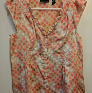 Apostrophe Polka Dot Sleeveless Shirt